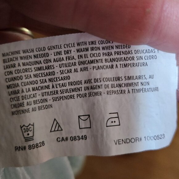 Bandolino Womens Mint Green Gauzy Button Down Shirt XXL - Picture 8 of 8